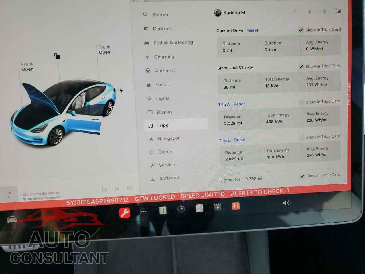 TESLA MODEL 3 2023 - 5YJ3E1EA6PF690712