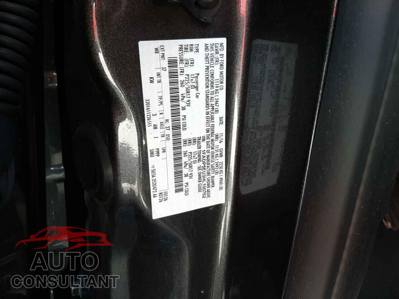 FORD CMAX 2017 - 1FADP5EU3HL100762