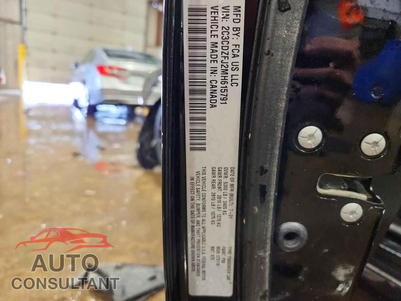 DODGE CHALLENGER 2021 - 2C3CDZFJ2MH615791