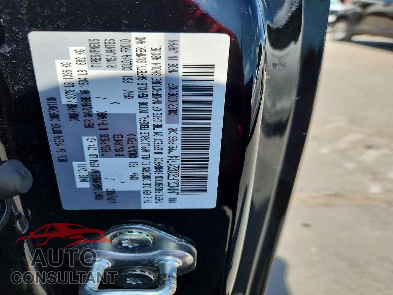 MAZDA MX5 2012 - JM1NC2JF2C0221714
