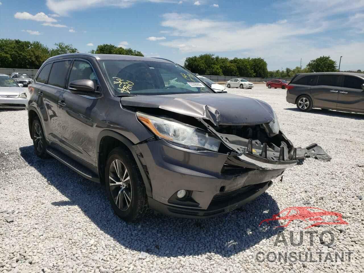 TOYOTA HIGHLANDER 2016 - 5TDKKRFH8GS142978