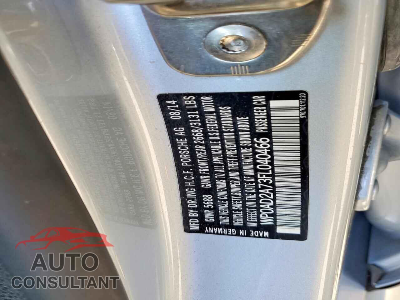 PORSCHE PANAMERA 2015 - WP0AD2A73FL040466