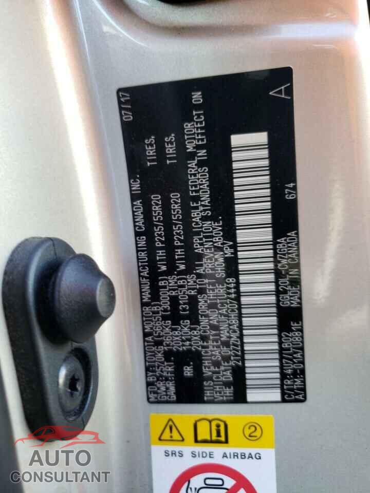 LEXUS RX350 2017 - 2T2ZZMCA8HC074448
