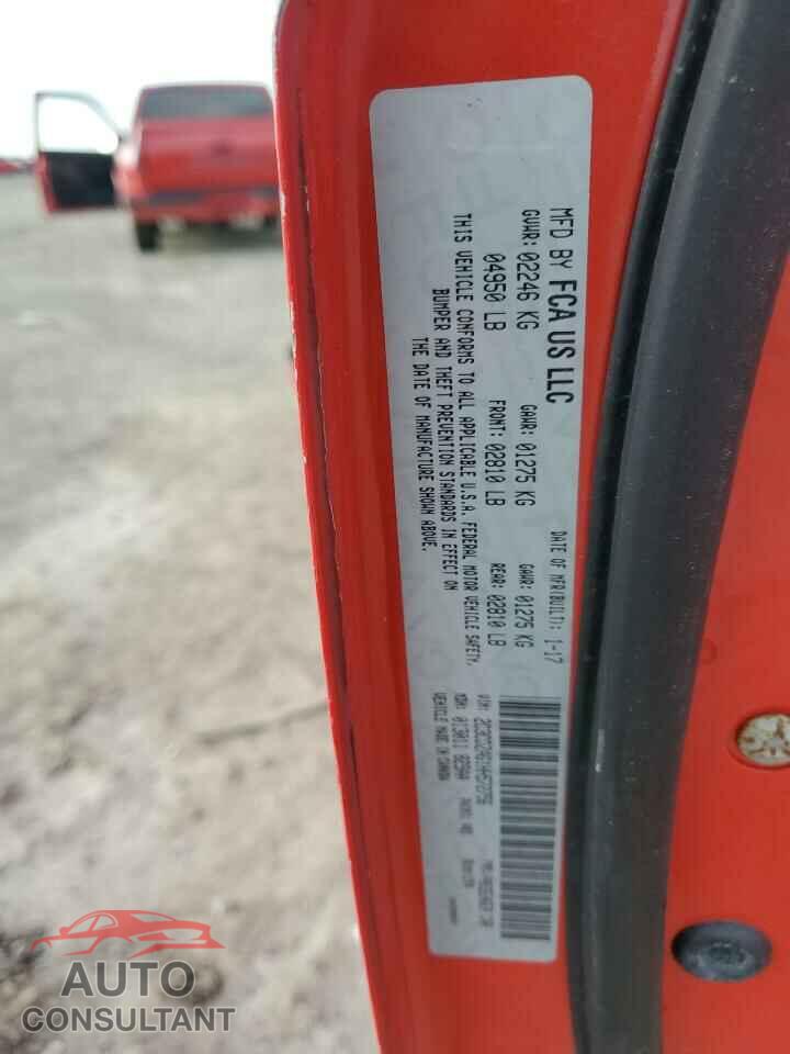 DODGE CHALLENGER 2017 - 2C3CDZAG1HH572756