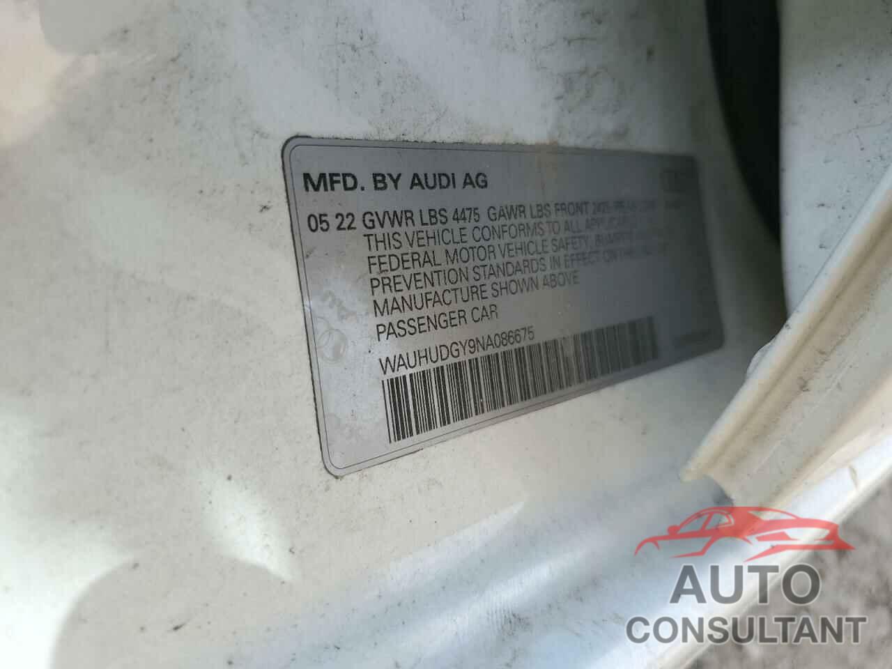 AUDI A3 2022 - WAUHUDGY9NA086675
