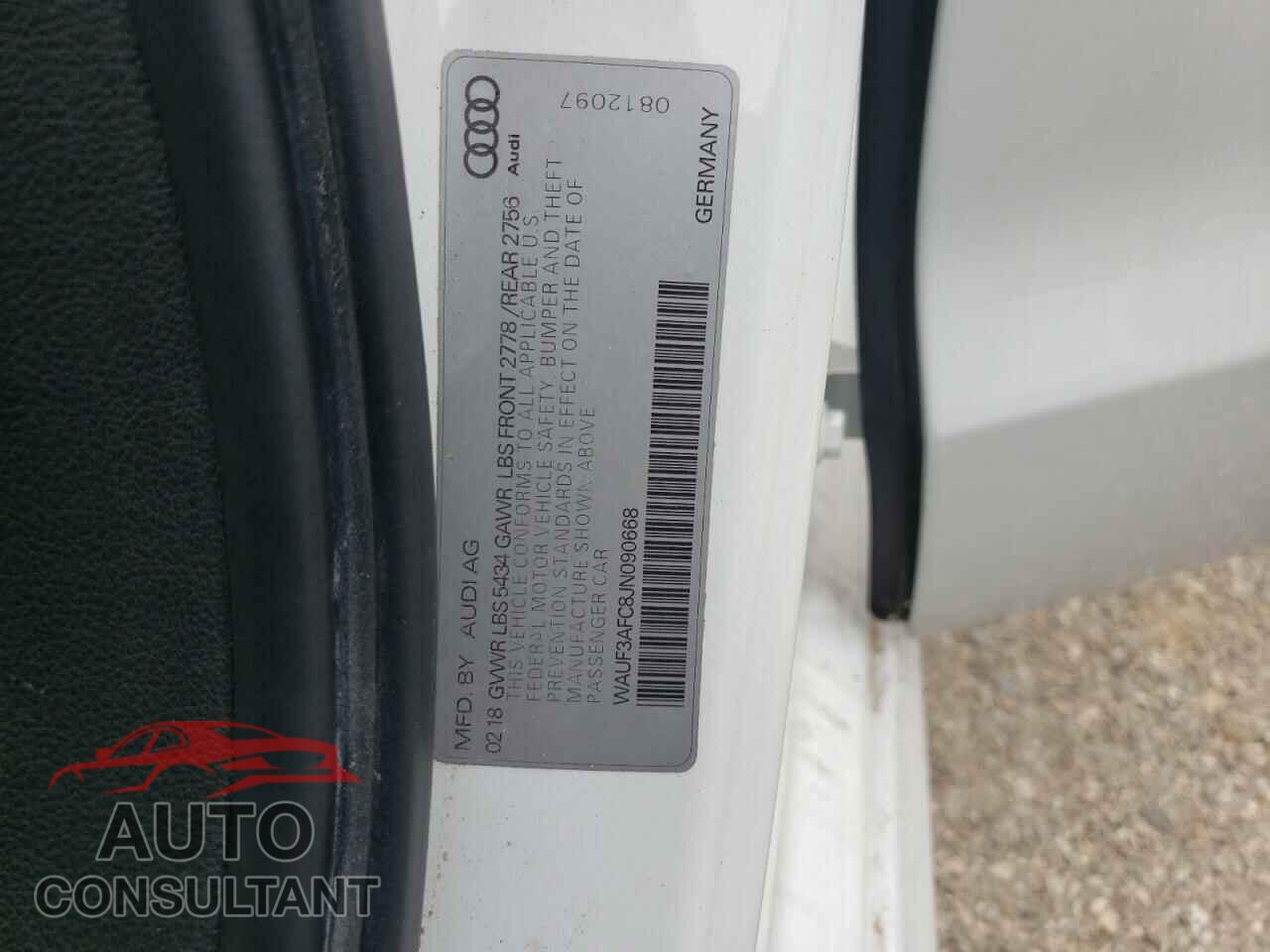 AUDI A6 2018 - WAUF3AFC8JN090668