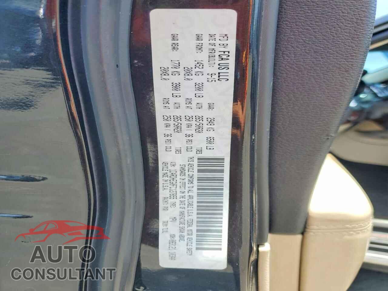 DODGE DURANGO 2015 - 1C4RDHEG0FC127855