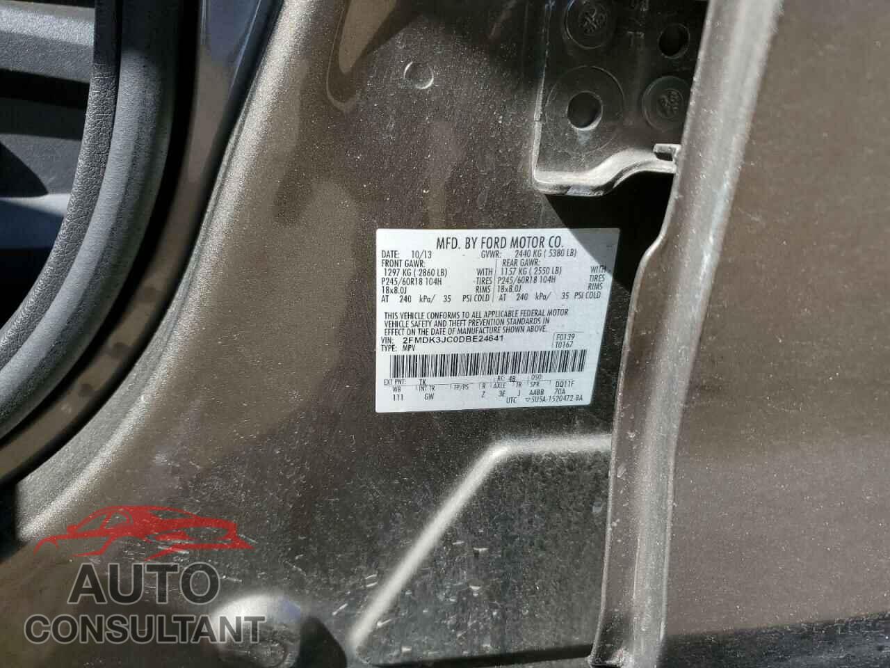 FORD EDGE 2013 - 2FMDK3JC0DBE24641