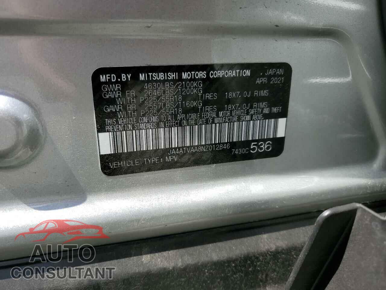 MITSUBISHI ECLIPSE 2022 - JA4ATVAA8NZ012846