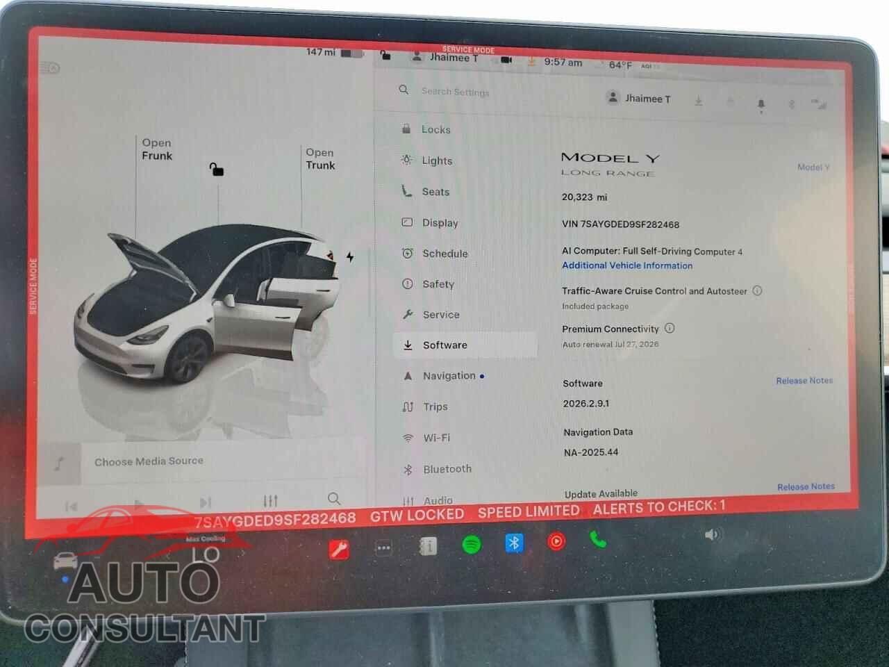 TESLA MODEL Y 2025 - 7SAYGDED9SF282468