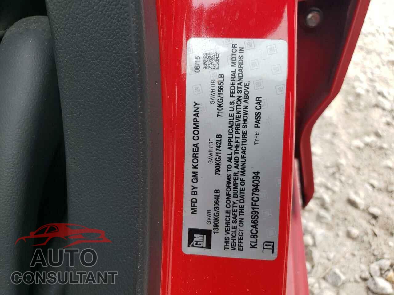 CHEVROLET SPARK 2015 - KL8CA6S91FC794094