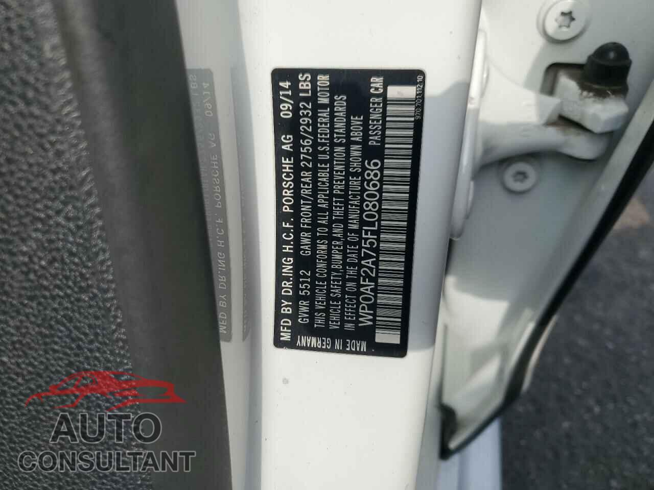 PORSCHE PANAMERA 2015 - WP0AF2A75FL080686