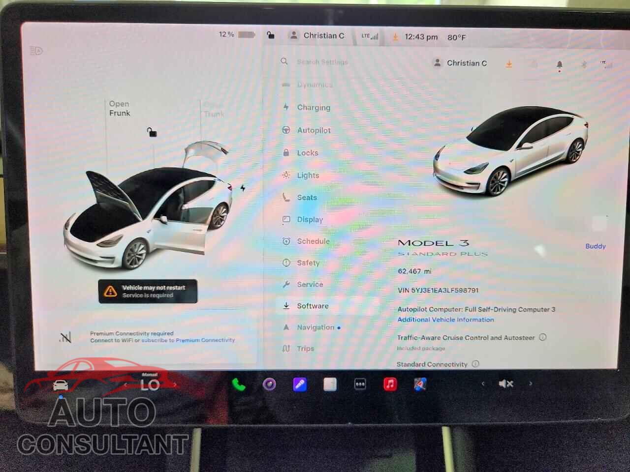 TESLA MODEL 3 2020 - 5YJ3E1EA3LF598791