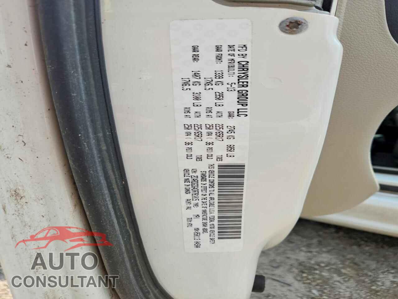 DODGE CARAVAN 2013 - 2C4RDGDG4DR781015