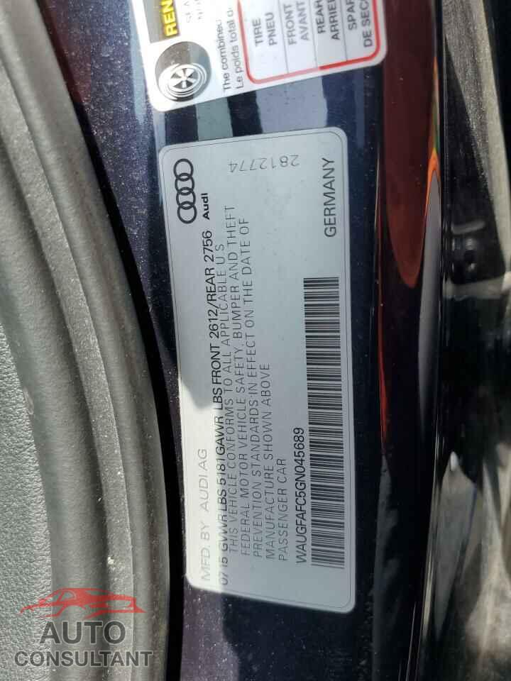 AUDI A6 2016 - WAUGFAFC5GN045689