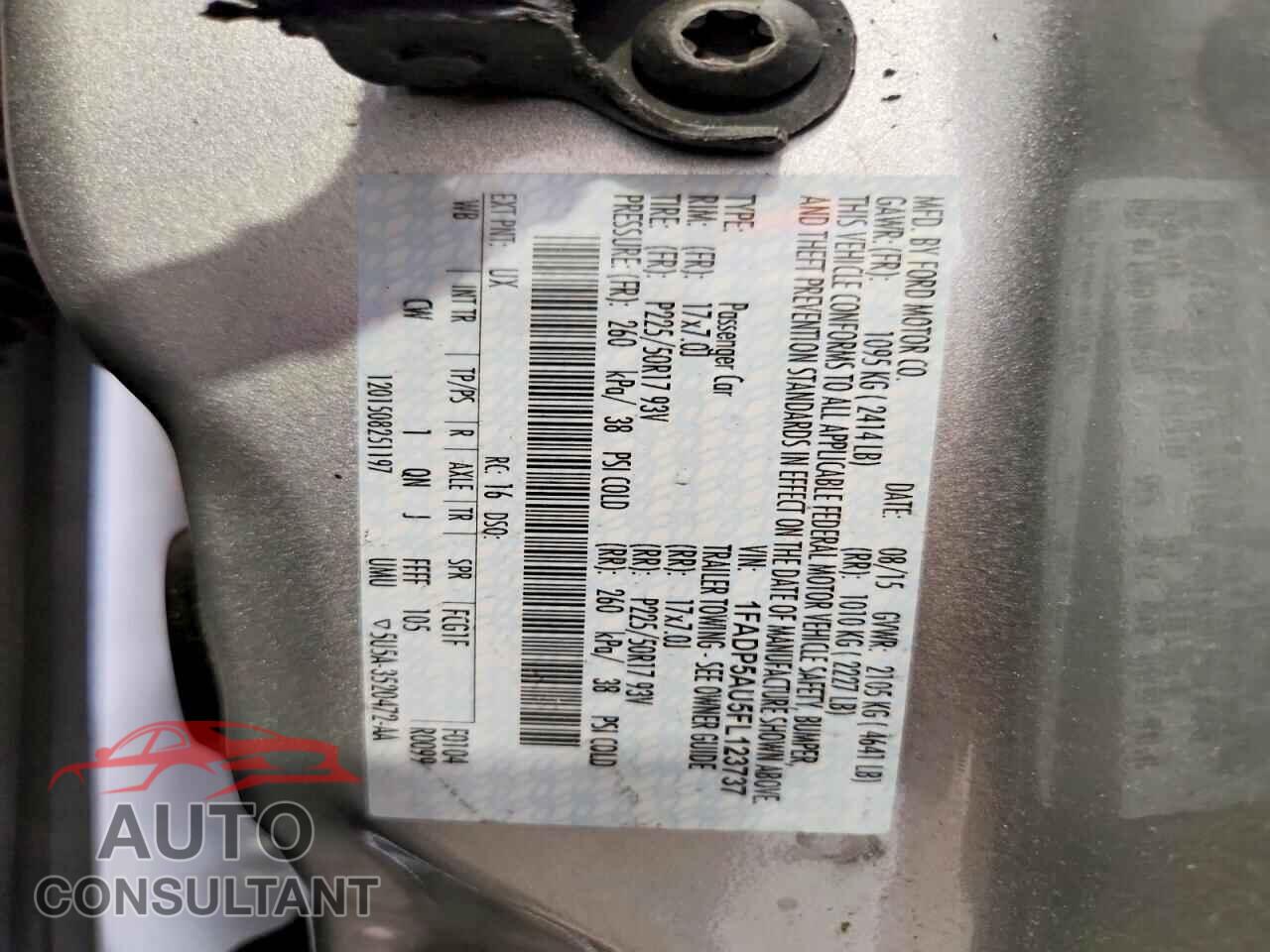 FORD CMAX 2015 - 1FADP5AU5FL123737