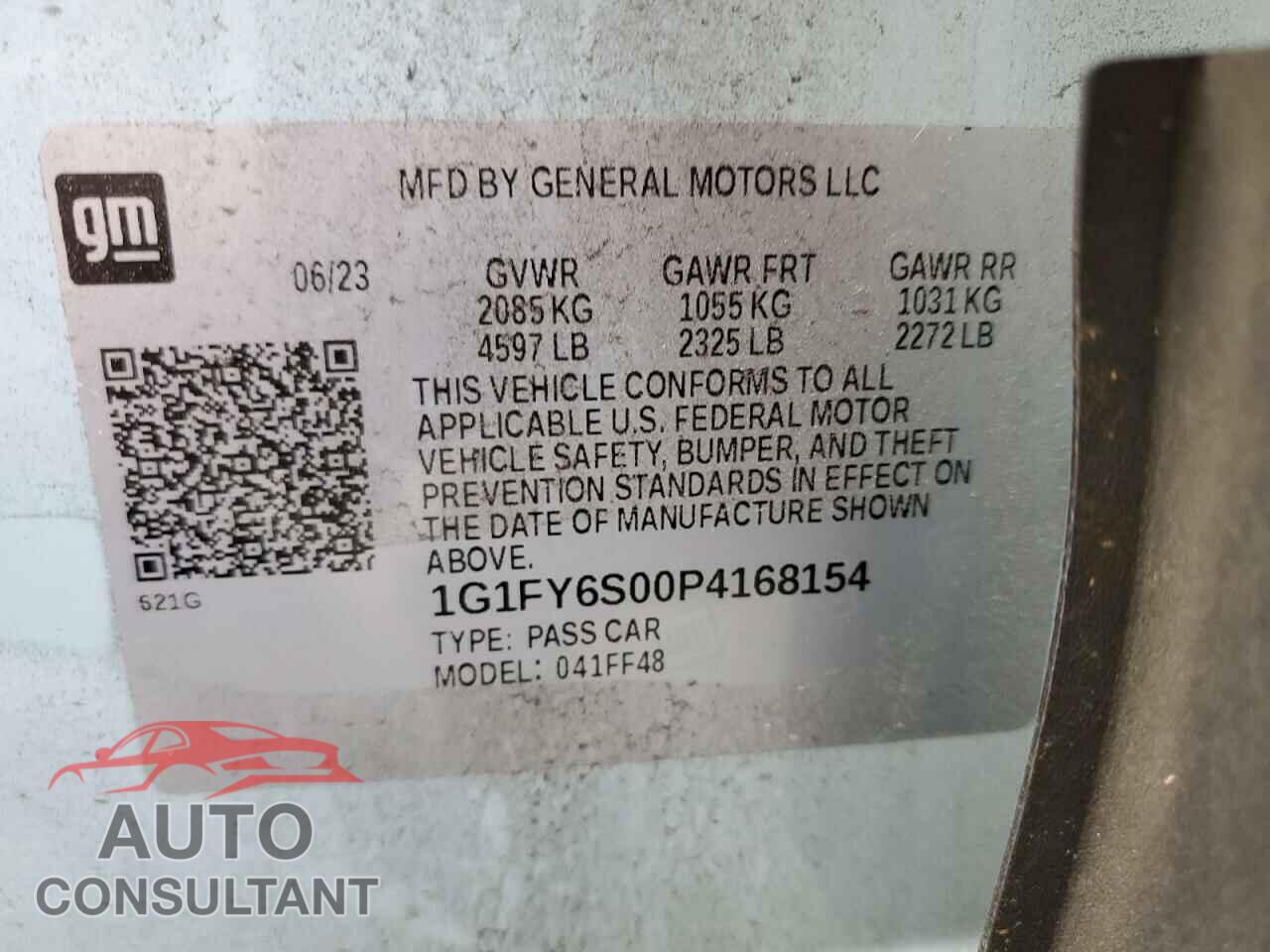 CHEVROLET BOLT 2023 - 1G1FY6S00P4168154