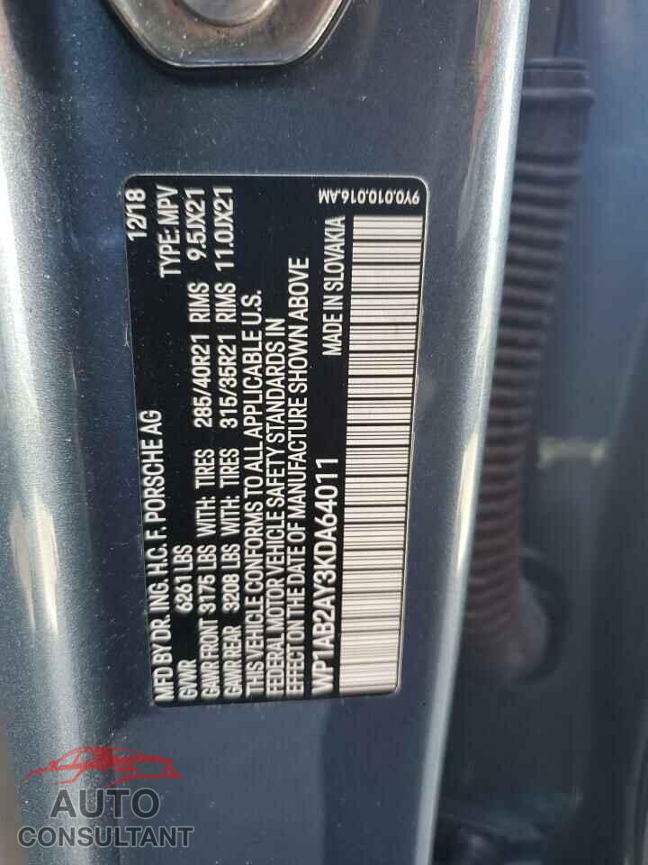PORSCHE CAYENNE 2019 - WP1AB2AY3KDA64011