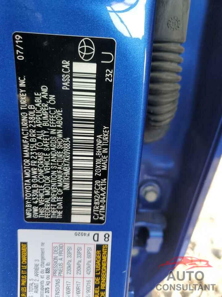 TOYOTA C-HR 2019 - NMTKHMBX7KR098834