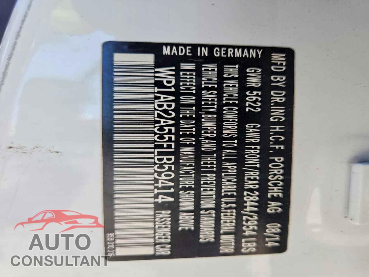 PORSCHE MACAN 2015 - WP1AB2A55FLB59414