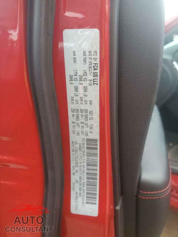 DODGE DURANGO 2017 - 1C4SDJCT0HC639725