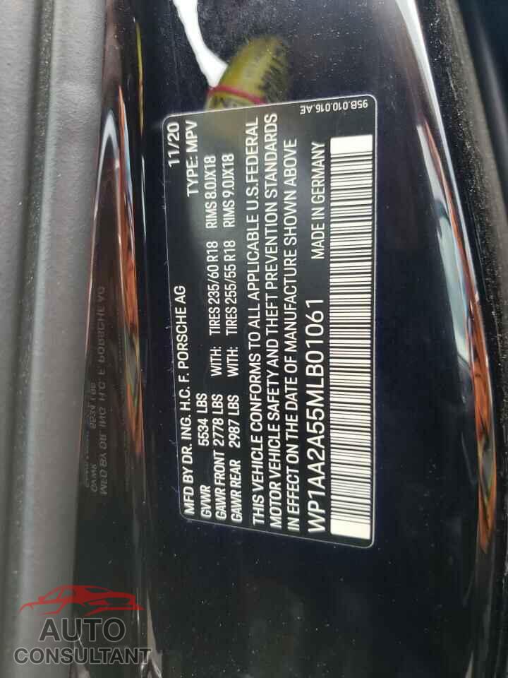 PORSCHE MACAN 2021 - WP1AA2A55MLB01061