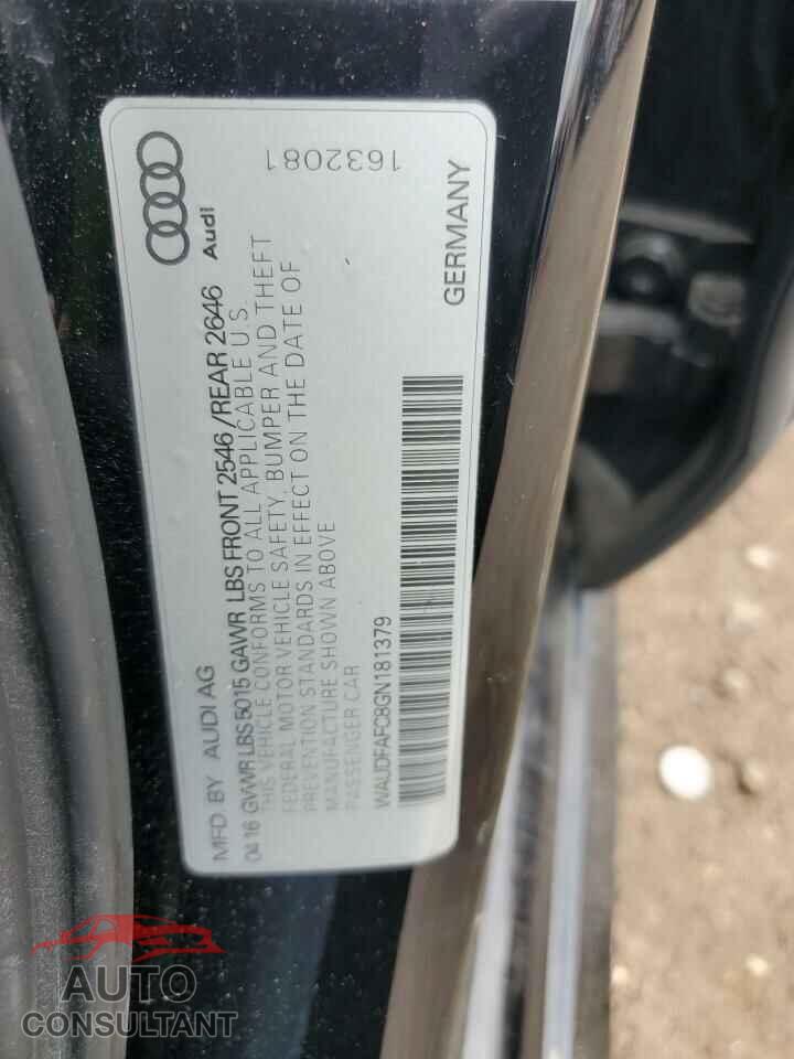 AUDI A6 2016 - WAUDFAFC8GN181379