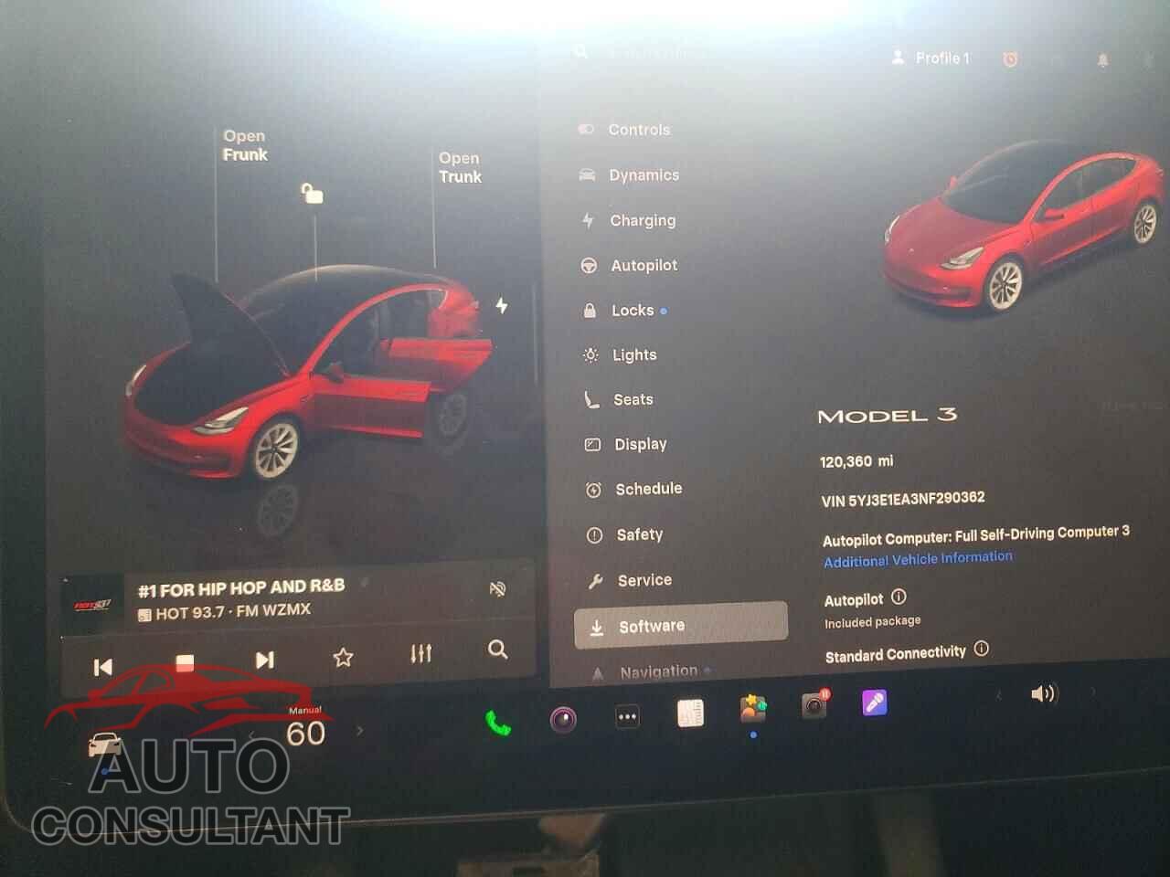 TESLA MODEL 3 2022 - 5YJ3E1EA3NF290362