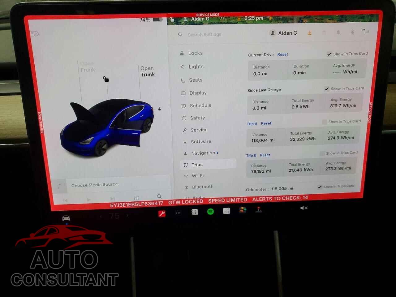 TESLA MODEL 3 2020 - 5YJ3E1EB5LF636417