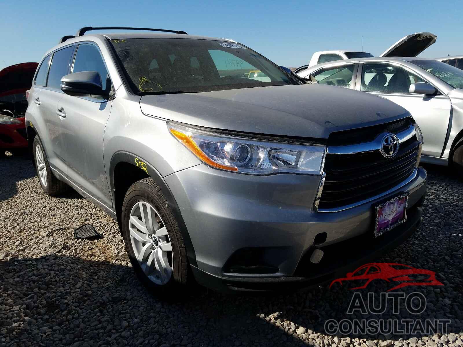 TOYOTA HIGHLANDER 2016 - 5TDBKRFH4GS264009