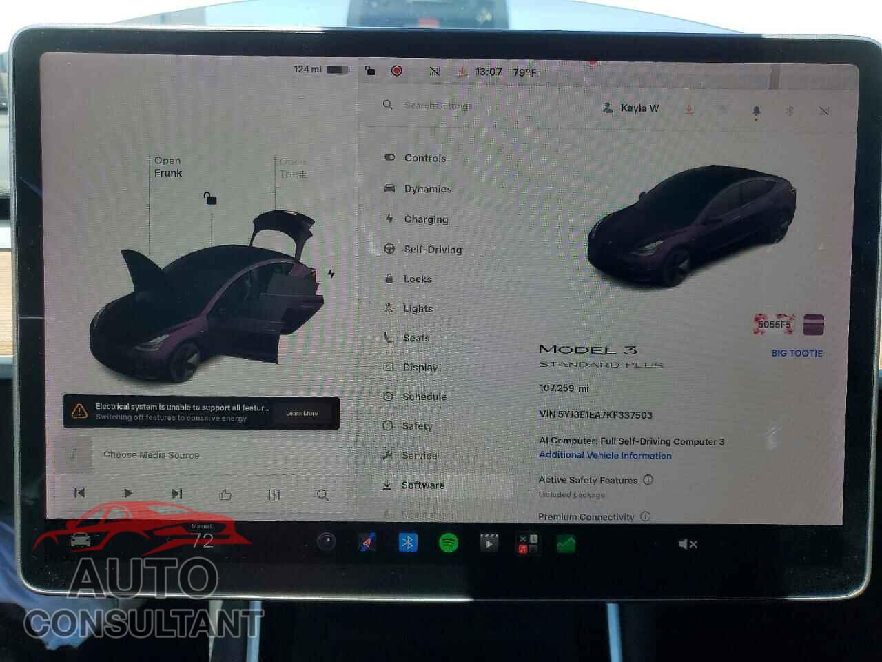 TESLA MODEL 3 2019 - 5YJ3E1EA7KF337503