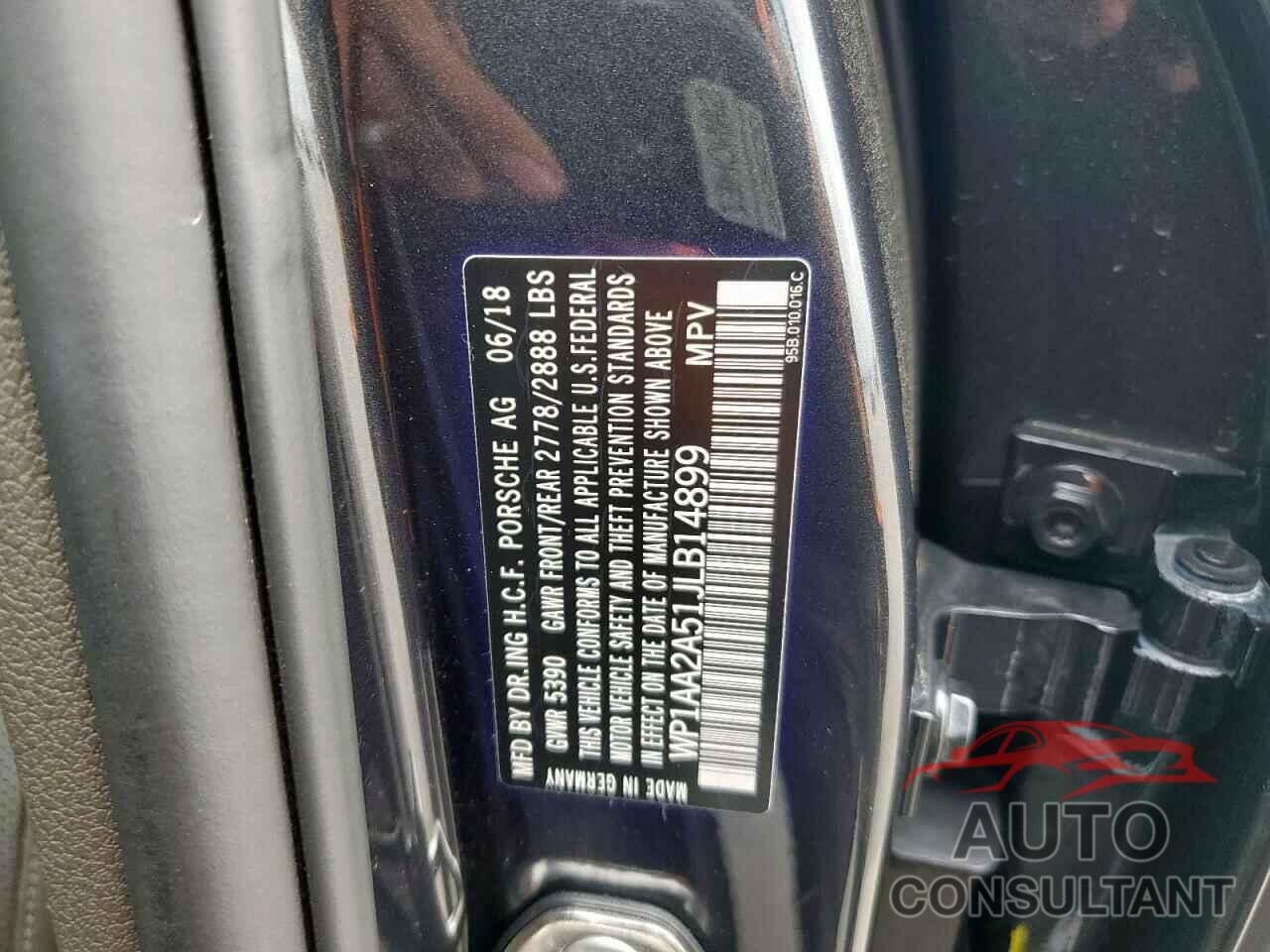 PORSCHE MACAN 2018 - WP1AA2A51JLB14899