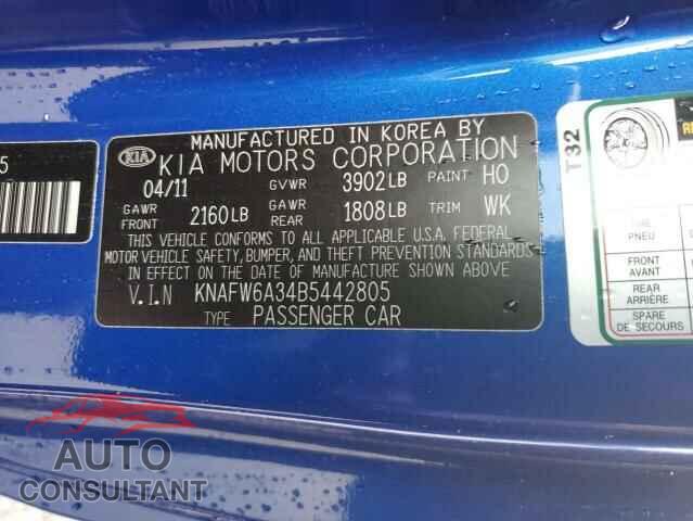 KIA FORTE 2011 - KNAFW6A34B5442805