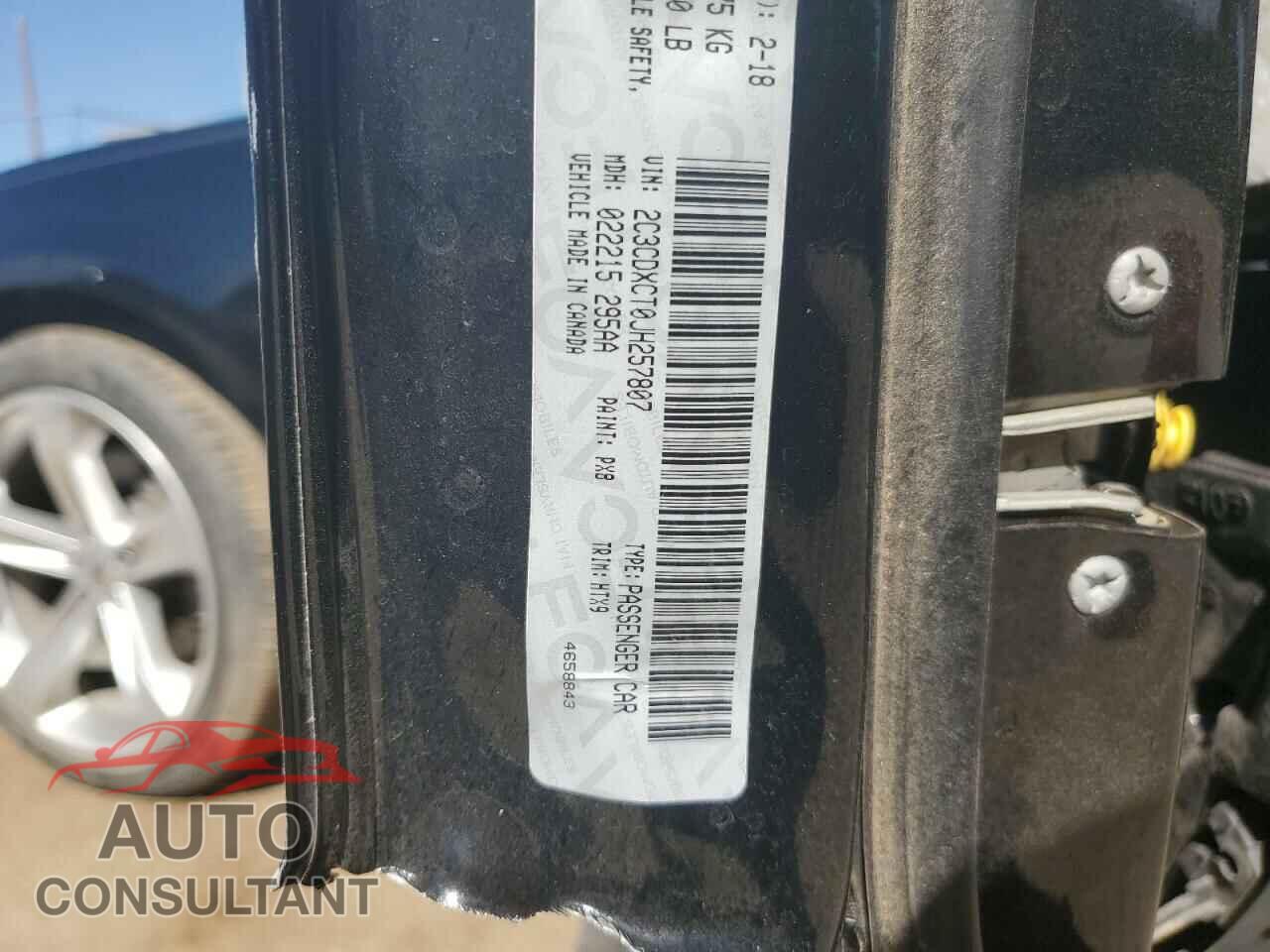 DODGE CHARGER 2018 - 2C3CDXCT0JH257807
