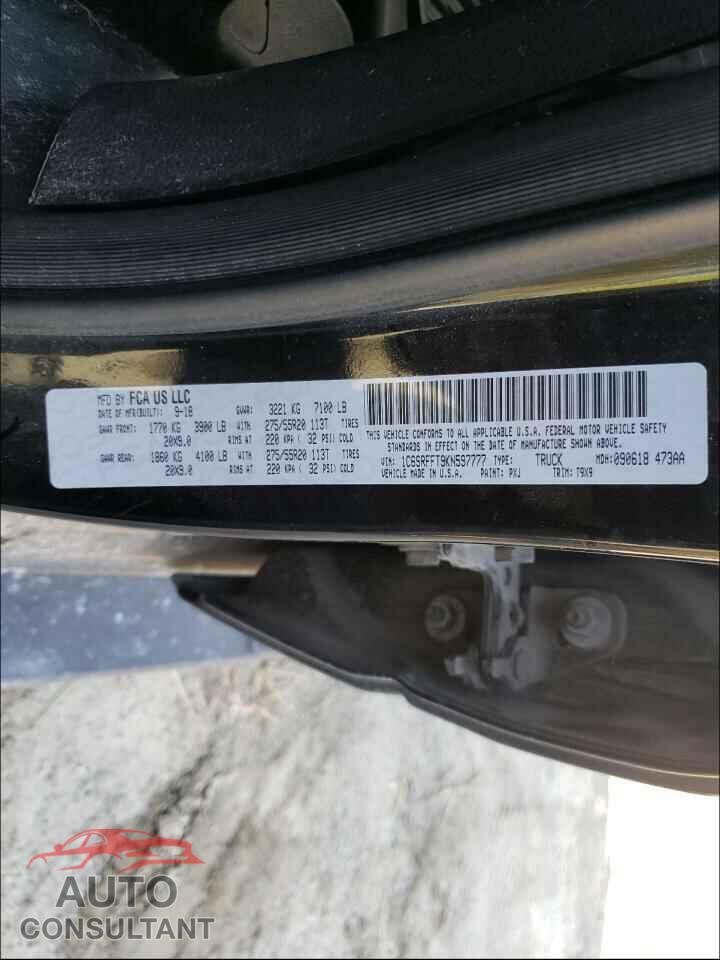 RAM 1500 2019 - 1C6SRFFT9KN597777