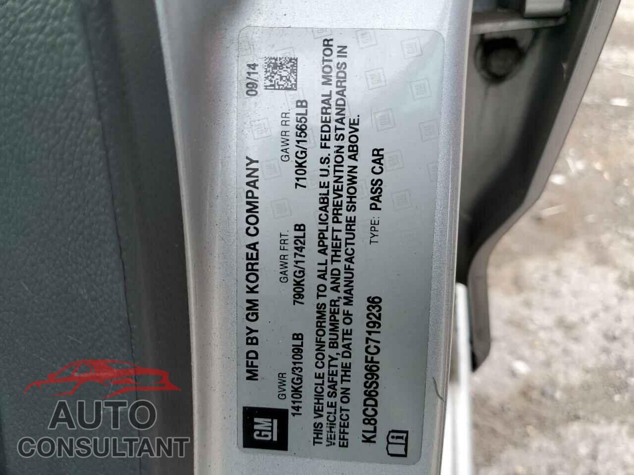 CHEVROLET SPARK 2015 - KL8CD6S96FC719236