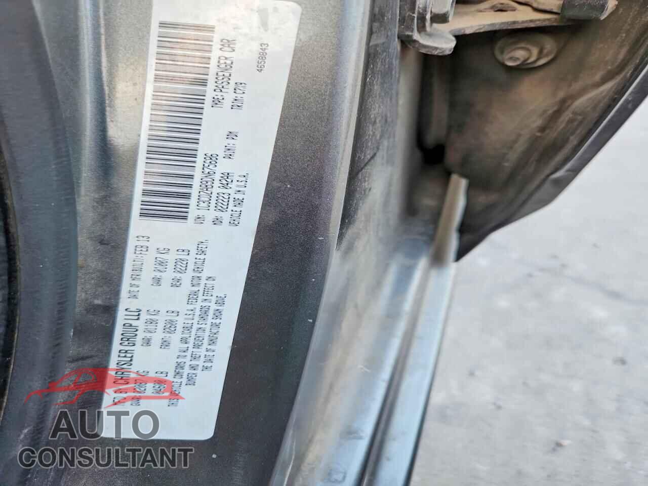 DODGE AVENGER 2013 - 1C3CDZAB9DN675686