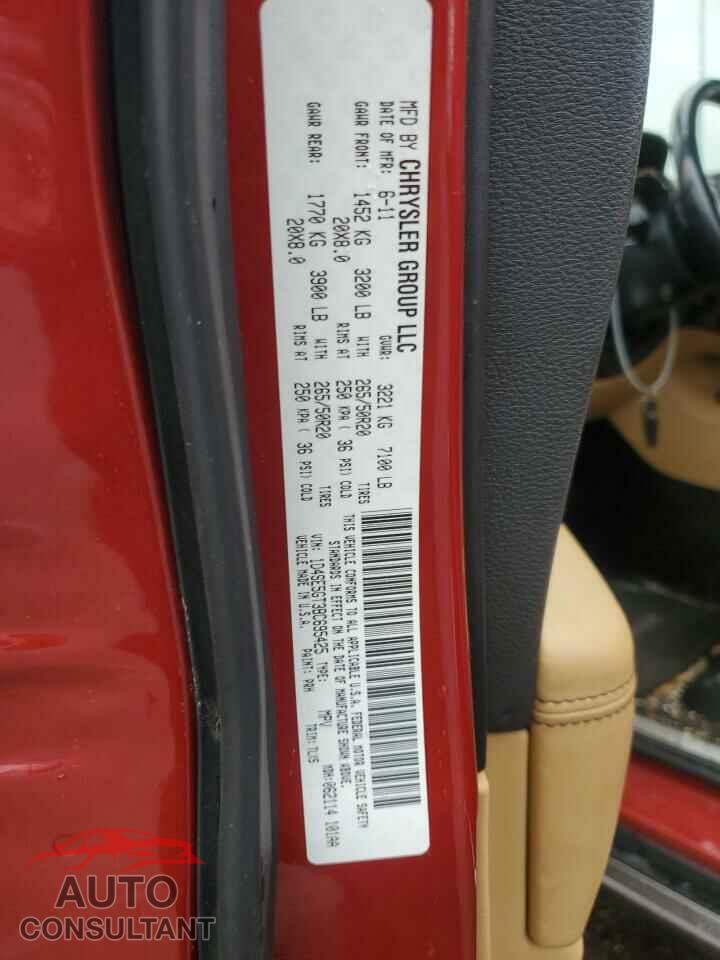DODGE DURANGO 2011 - 1D4SE5GT3BC695425