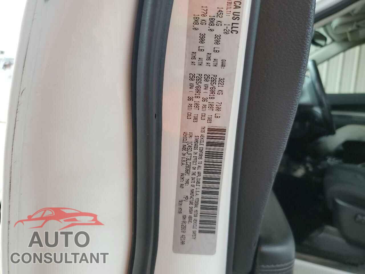 DODGE DURANGO 2020 - 1C4SDJFT3LC283601