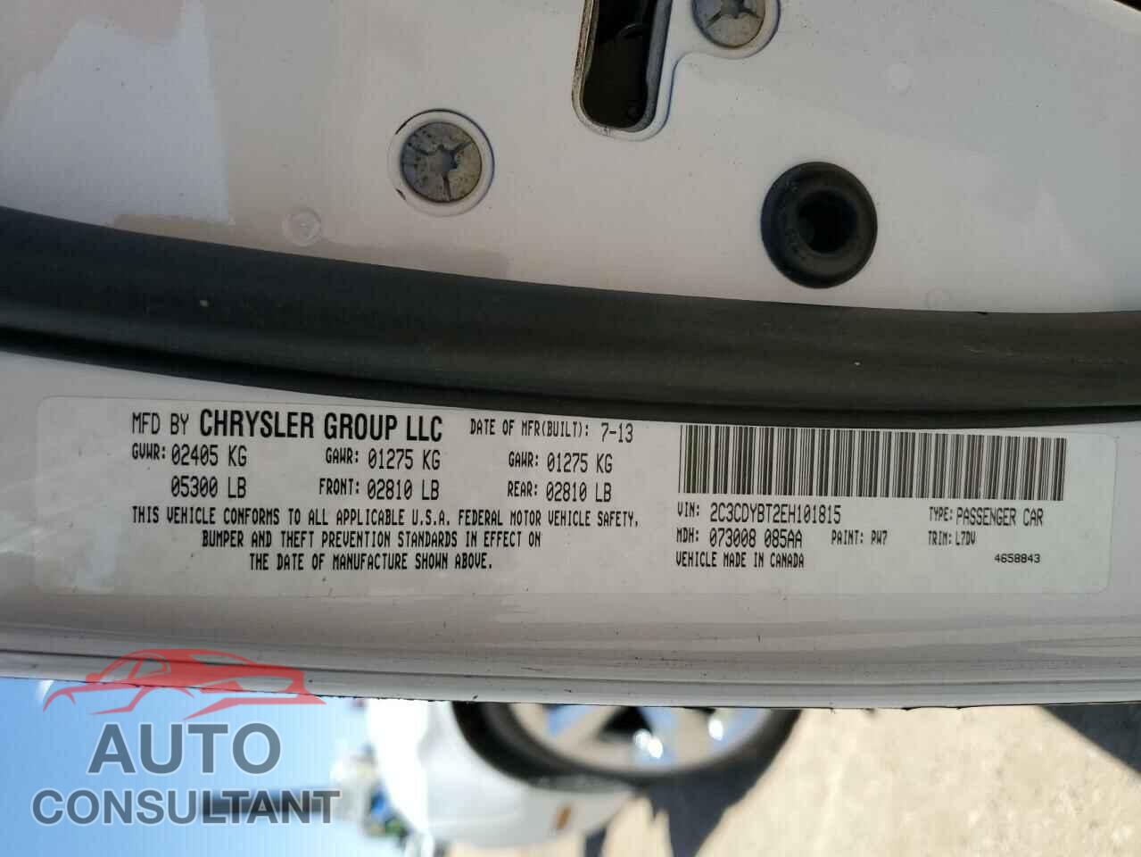 DODGE CHALLENGER 2014 - 2C3CDYBT2EH101815