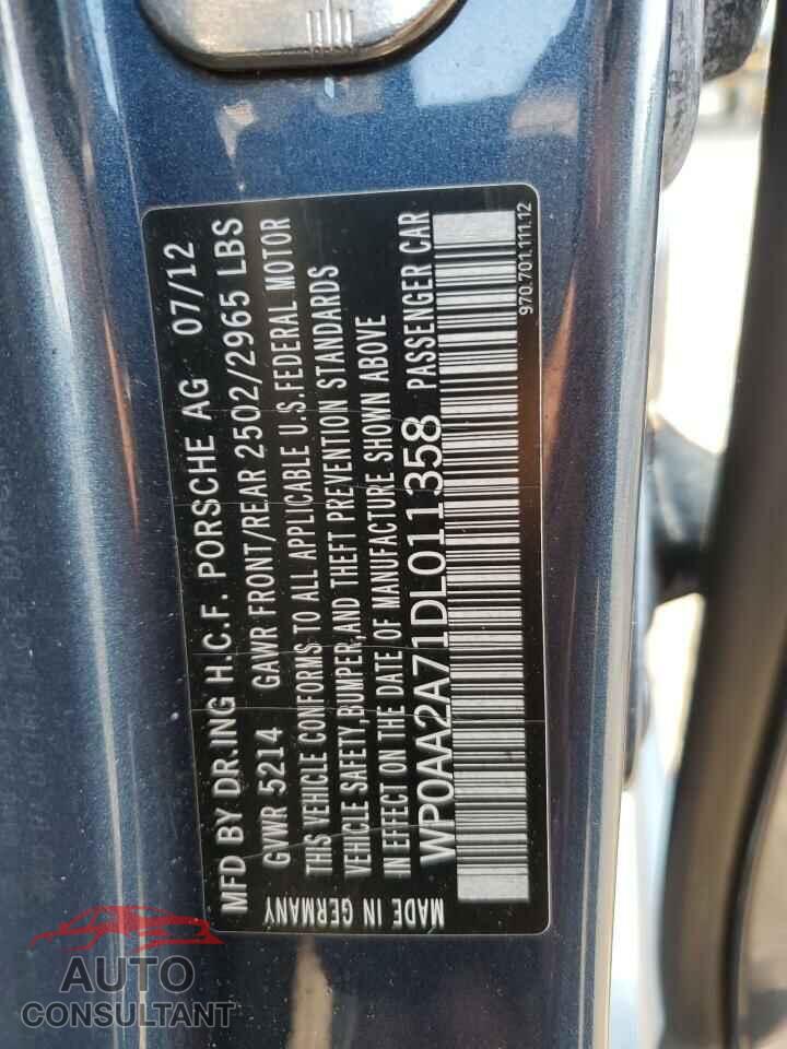 PORSCHE PANAMERA 2013 - WP0AA2A71DL011358