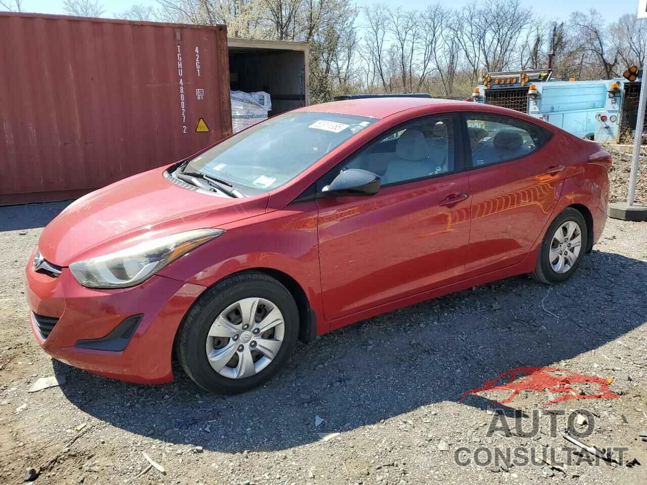 HYUNDAI ELANTRA 2016 - KMHDH4AE8GU477415
