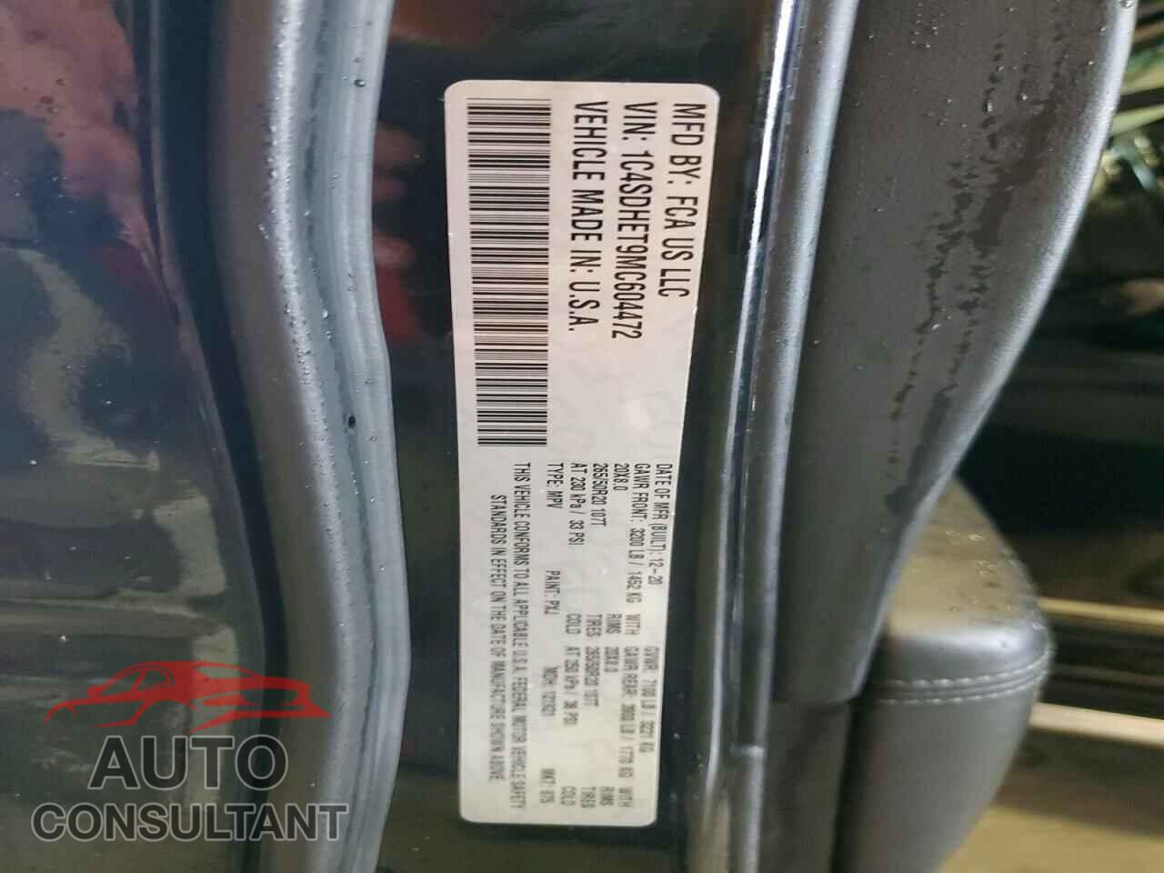 DODGE DURANGO 2021 - 1C4SDHET9MC604472