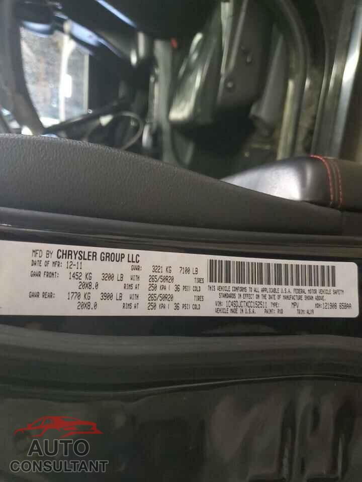 DODGE DURANGO 2012 - 1C4SDJCTXCC152511