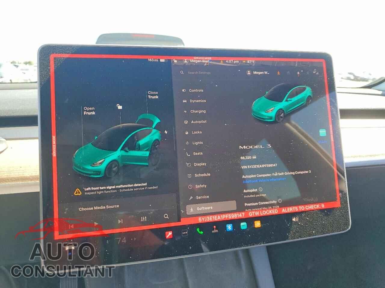 TESLA MODEL 3 2023 - 5YJ3E1EA1PF598147