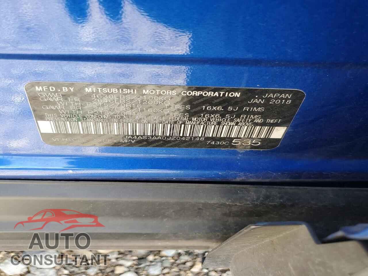 MITSUBISHI ECLIPSE 2018 - JA4AS3AA0JZ042148