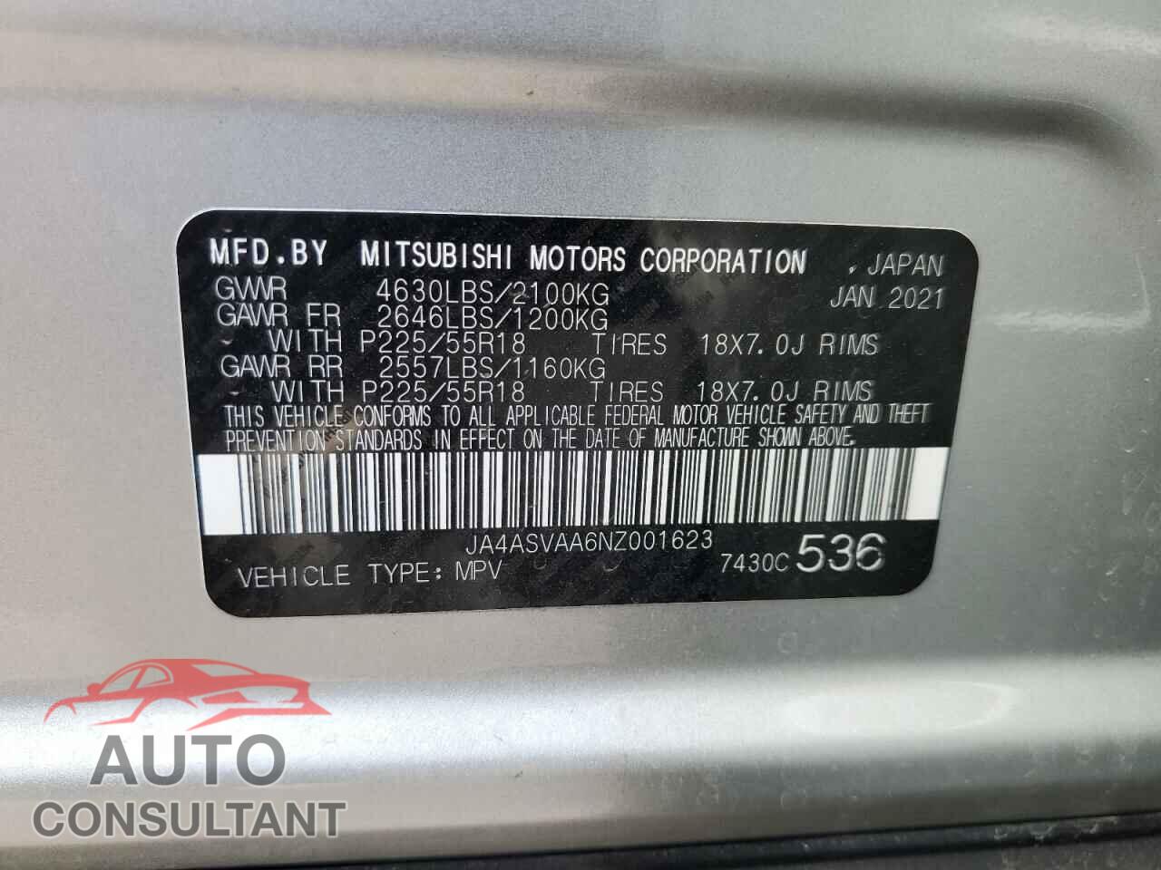 MITSUBISHI ECLIPSE 2022 - JA4ASVAA6NZ001623