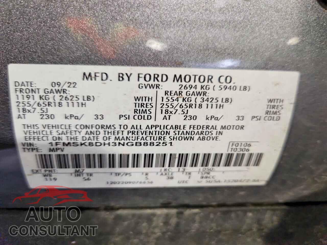 FORD EXPLORER 2022 - 1FMSK8DH3NGB88251