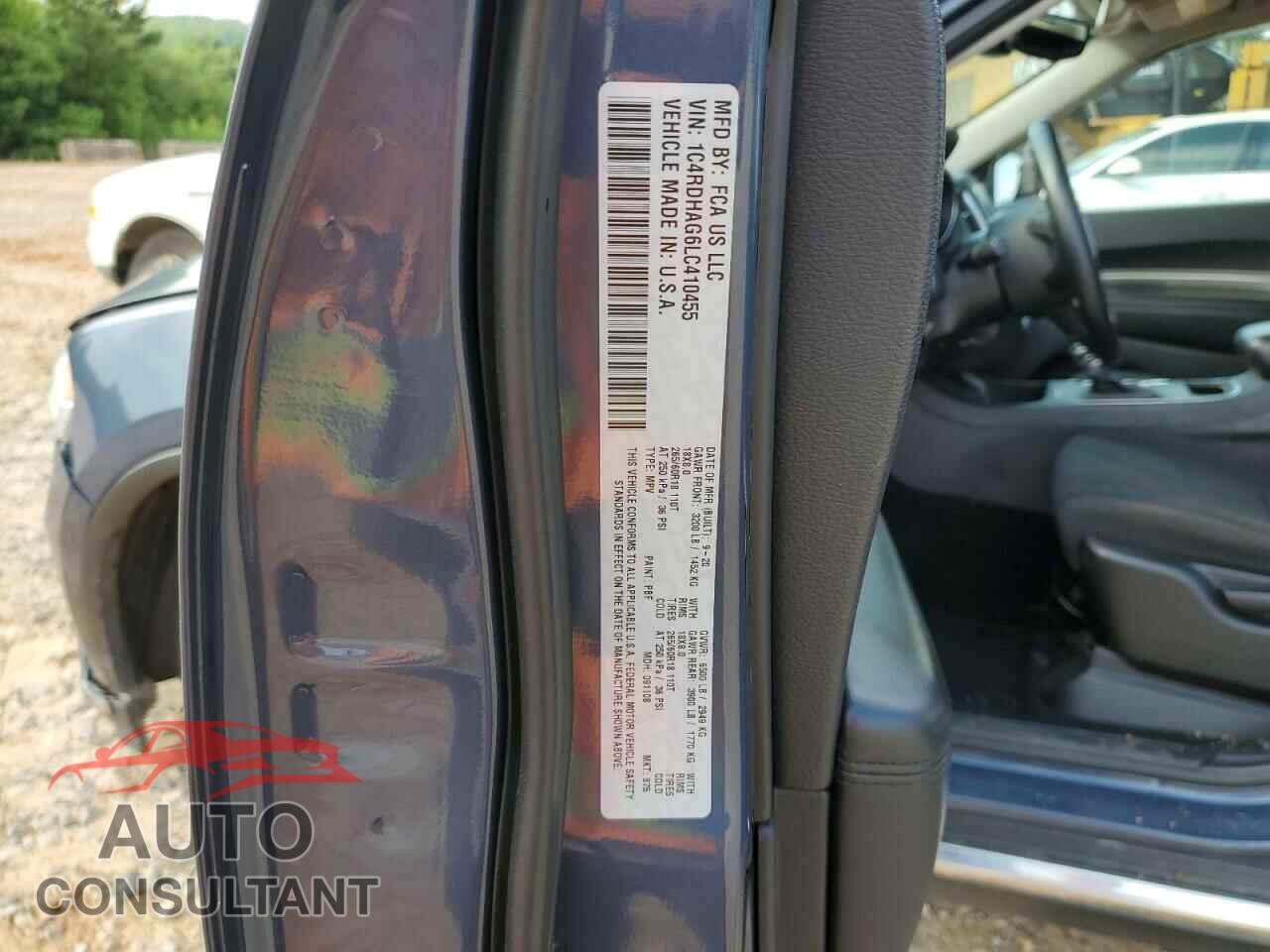 DODGE DURANGO 2020 - 1C4RDHAG6LC410455