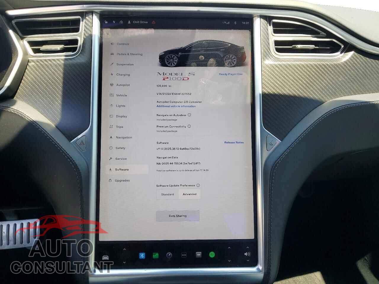 TESLA MODEL S 2017 - 5YJSA1E44HF227552